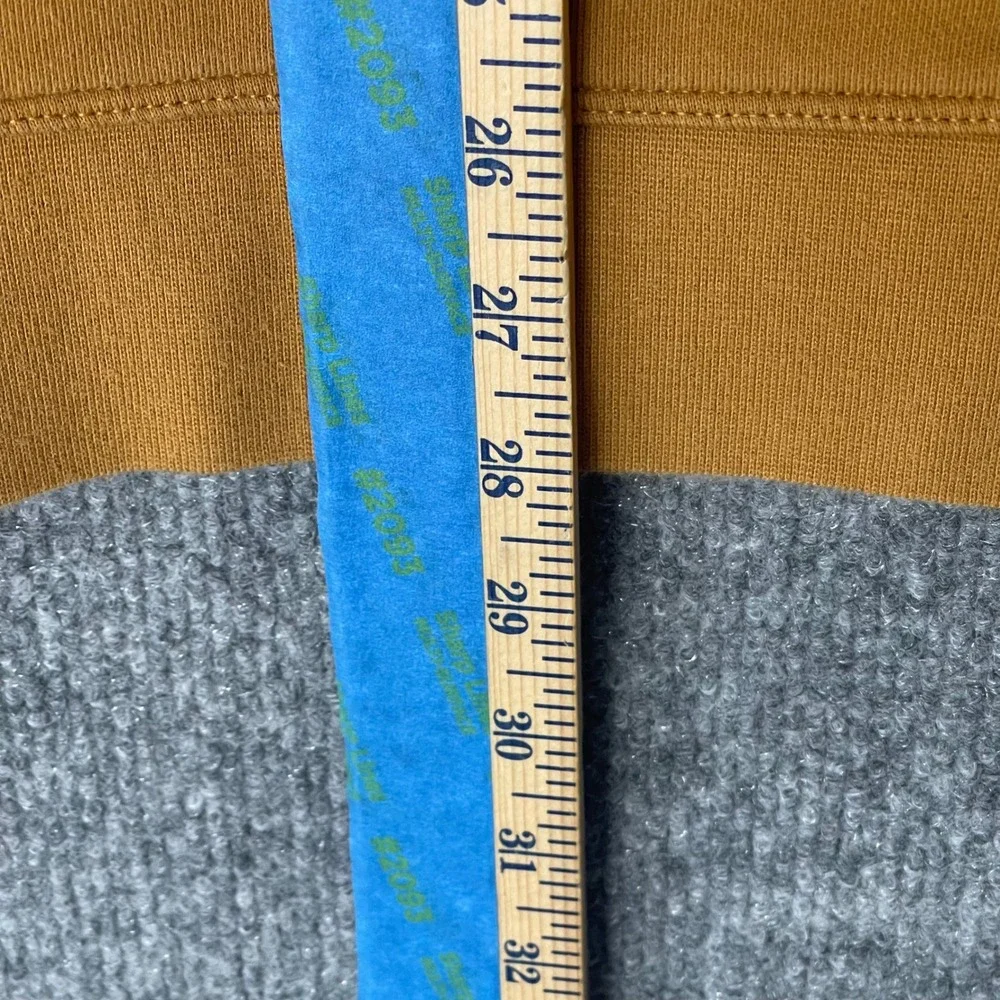 Lululemon Mens Relaxed Fit Crewneck Sweatshirt Mustard Brown Heavyweight - Picture 5 of 5